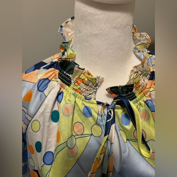 CIEBON Drea Floral Print Long Sleeve Minidress Medium - Picture 8 of 12